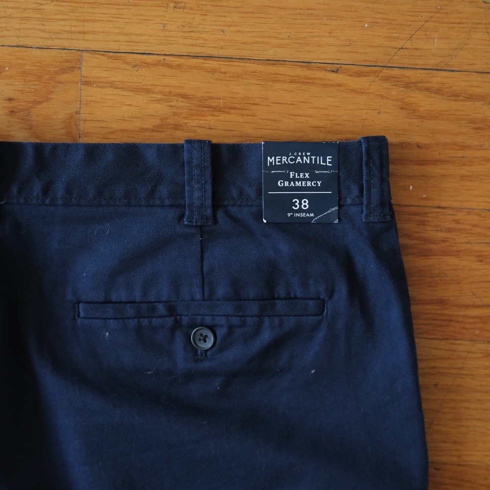 J.Crew Mercantile Flex Gramercy Shorts Mens Navy Blue Cotton Stretch 38 NWT - Picture 6 of 8